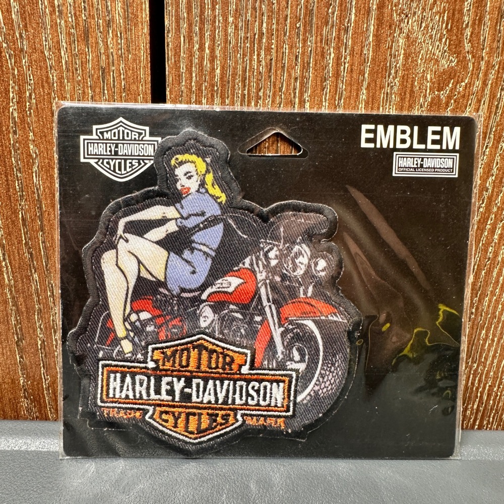 NEW 2009 Harley-Davidson 4" Pinup Girl Motorcycle Sew-On Patch Emblem Rare Y2K